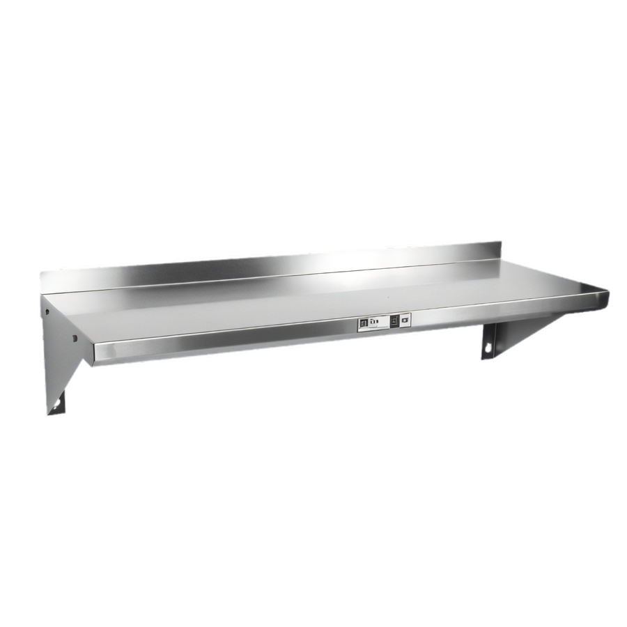 Product image #1 for John Boos Stallion 108-Inch x 16-Inch Wall-Mounted Stainless Steel Shelf