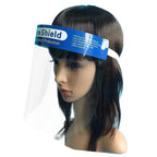 Thumbnail image #1 for Omcan USA 46665 Disposable Full-Face Shield, Head-Mounted, Anti-Fog, Transparent Polyethylene