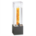 Thumbnail image #1 for Cal-Mil Midnight Bamboo 3-Gallon Square Beverage Dispenser with Ice Chamber and Drip Tray