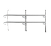 Thumbnail image #1 for Advance Tabco Special Value Series 2-Tier Adjustable Wall-Mount Wire Shelving Post & Brackets for 14-Inch Deep Shelves