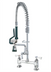 Thumbnail image #1 for Krowne Royal Series Space Saver 8-Inch Center Deck Mount Pre-Rinse Faucet Assembly with Add-On Faucet and 6-Inch Swing Spout
