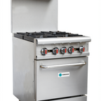 Thumbnail image #1 for Hurakan 24-Inch Heavy Duty Gas Range with 4 Open Burners and Standard Oven
