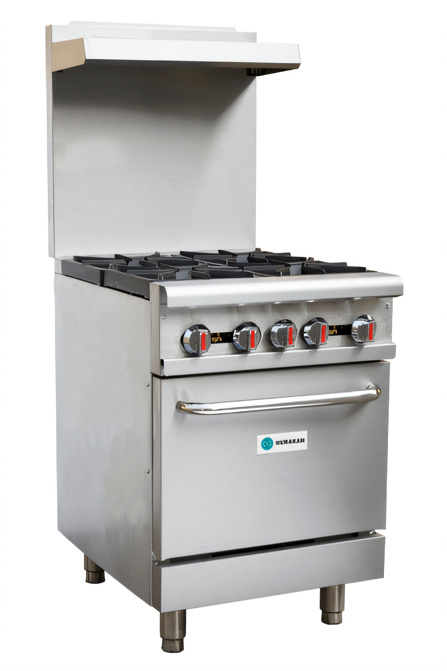 Product image #1 for Hurakan 24-Inch Heavy Duty Gas Range with 4 Open Burners and Standard Oven