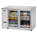 Thumbnail image #1 for Everest Refrigeration EBB48G-SS Two-Section Glass Door Back Bar Refrigerator, 49 Inch, 14 Cu. Ft.