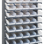 Thumbnail image #1 for Quantum QPRS-104CL Sloped Single-Sided Steel Pick Rack with 8 Shelves and 40 Clear Bins, 36 x 18 x 60 Inches