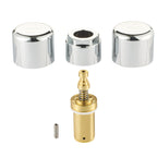 Thumbnail image #1 for Krowne Royal Series 21-362L Replacement Push Button Valve with Hot & Cold Caps, Chrome Finish