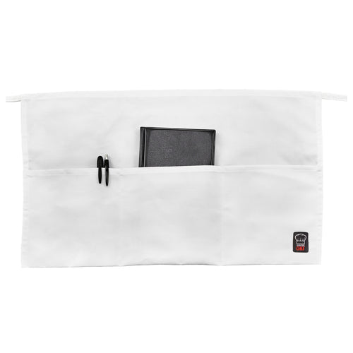 Product image #1 for Signature Chef White Cotton/Poly Blend Waist Apron with 3 Pockets, 21-3/4 x 12-1/2 Inches