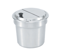 Vollrath Kool-Touch Stainless Steel Hinged Notched/Slotted Inset Cover, 7 Qt