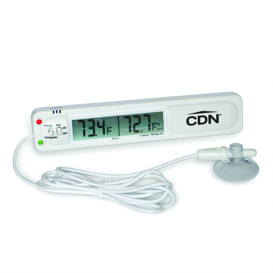 Product image #1 for CDN Digital Freezer/Refrigerator Thermometer Alarm, Audio/Visual, -58°F to 158°F