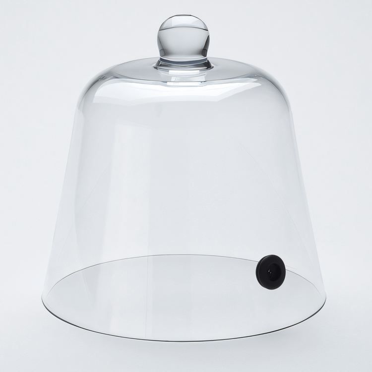 Product image #1 for American Metalcraft 8-1/4 Inch Round Smoking Dome Cover with Silicone Valve, Clear Polycarbonate