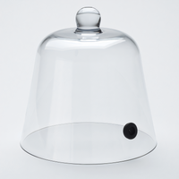American Metalcraft 8-1/4 Inch Round Smoking Dome Cover with Silicone Valve, Clear Polycarbonate