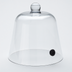 Thumbnail image #1 for American Metalcraft 8-1/4 Inch Round Smoking Dome Cover with Silicone Valve, Clear Polycarbonate