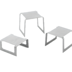 Thumbnail image #1 for Vollrath 46009 Square Buffet Riser Set, 3 Sizes, Brushed Stainless Steel