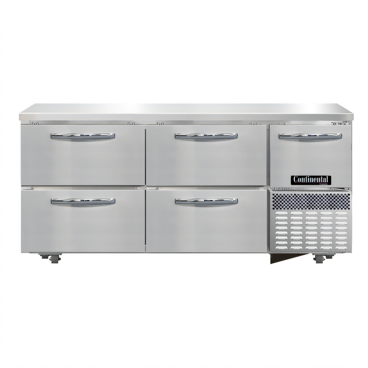 Product image #1 for Continental Refrigerator FA68N-U-D 68" Undercounter Freezer Base with Four Drawers and One Door