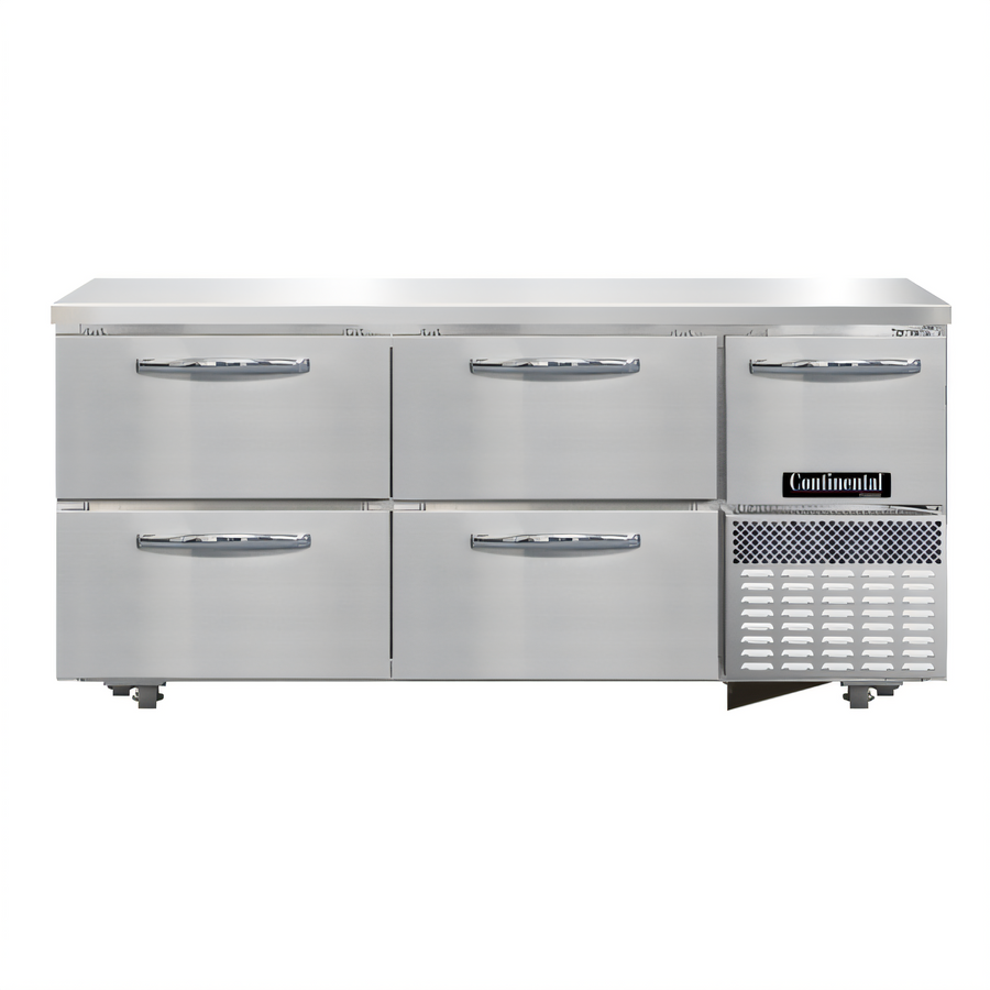 Product image #1 for Continental Refrigerator FA68N-U-D 68" Undercounter Freezer Base with Four Drawers and One Door