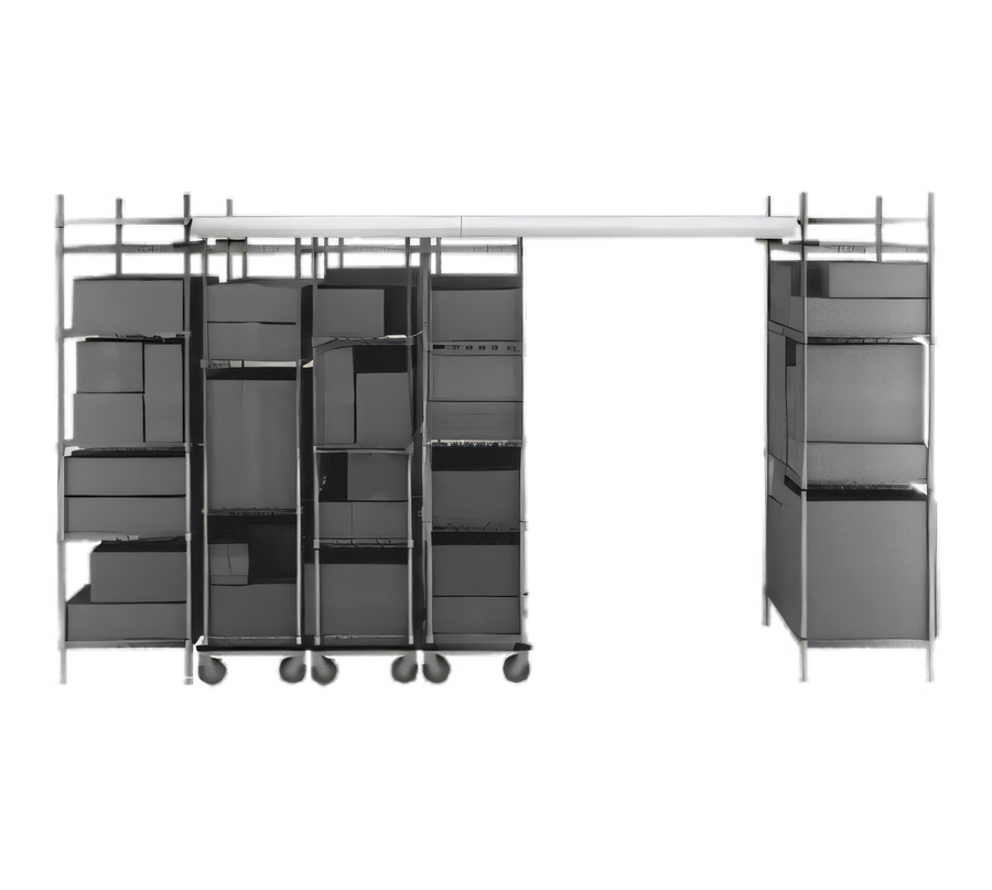 Product image #1 for Metro TOP-TRACK Super Erecta Stationary Intermediate Unit Kit, 24 Inch Wide, Chrome Plated Posts