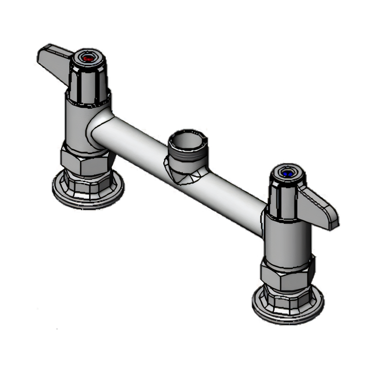 Product image #1 for Equip 8-Inch Deck Mount Mixing Faucet with Swivel Outlet, Less Nozzle