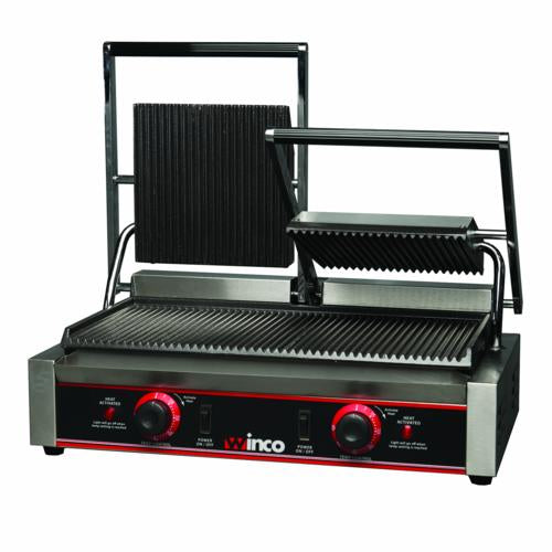 Product image #1 for Winco EPG-2 Double Countertop Electric Italian-Style Panini Grill