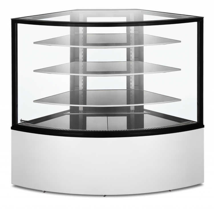 Product image #1 for Refrigerated Corner See-Thru Display Case, 16.78 Cu. Ft., Self-Contained, Floor Model