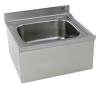Eagle Group Floor-Mount 304 Stainless Steel Mop Sink with 20 x 16 x 8 Bowl and 2-Inch NPS Drain