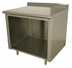 Thumbnail image #1 for Advance Tabco Special Value 48-Inch x 24-Inch Open Base Stainless Steel Work Table with 5-Inch Backsplash