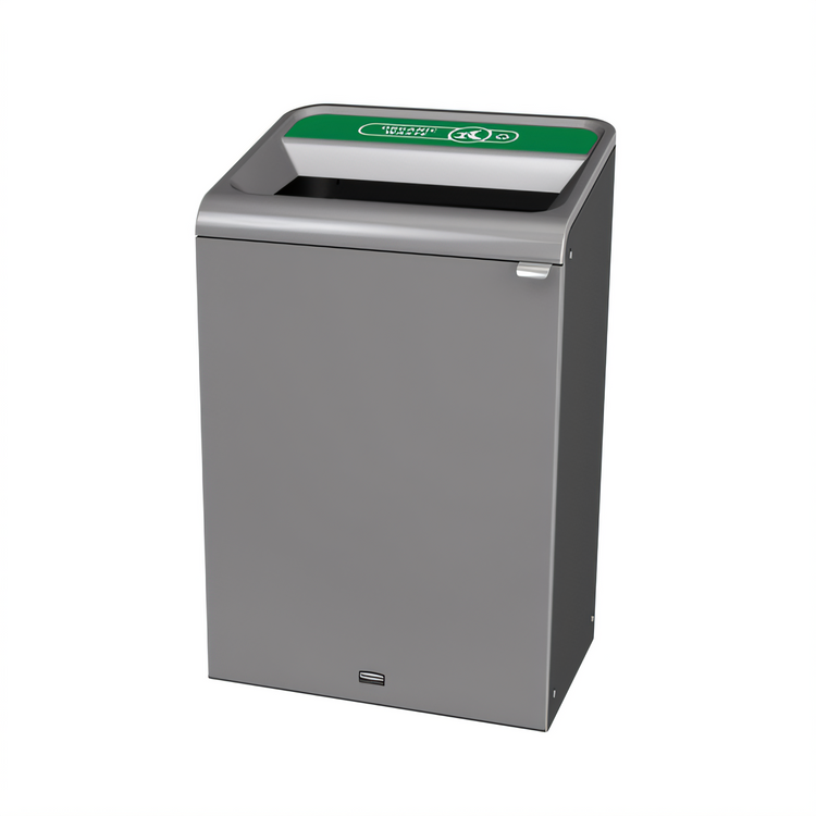 Product image #1 for Rubbermaid Commercial Configure Decorative Indoor Organic Waste Recycling Container, 33 Gallon, 1-Stream, Stenni Grey