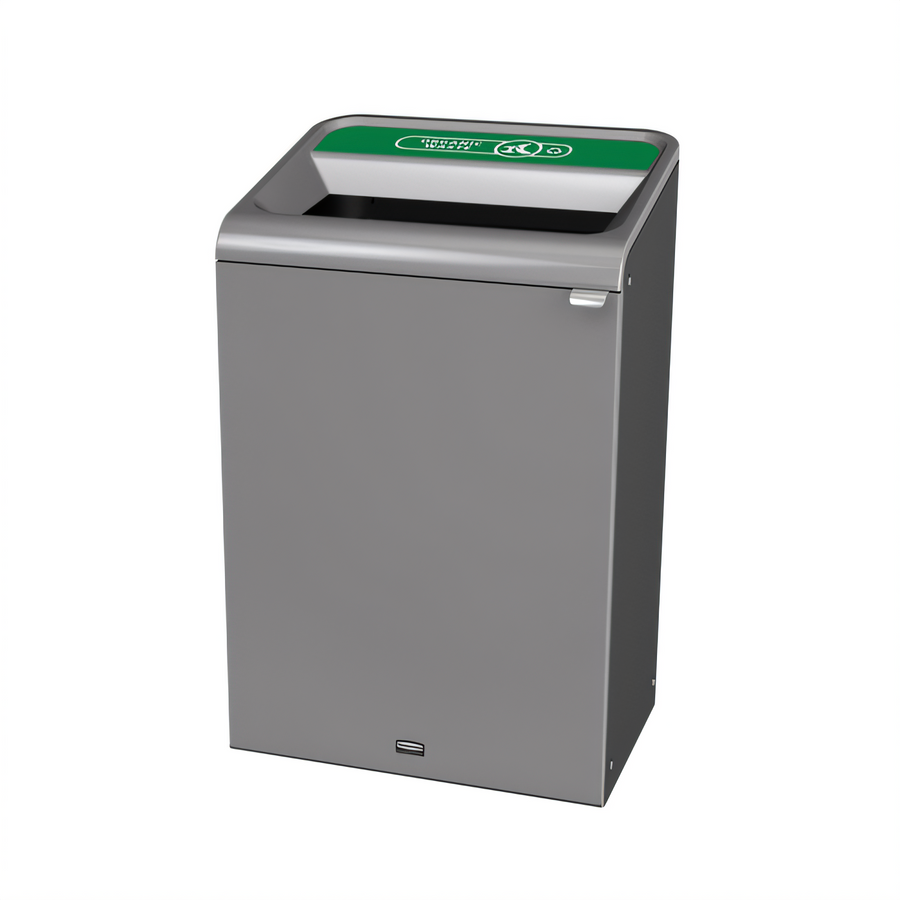 Product image #1 for Rubbermaid Commercial Configure Decorative Indoor Organic Waste Recycling Container, 33 Gallon, 1-Stream, Stenni Grey
