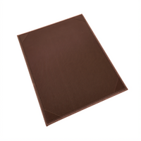 Winco Single Brown Leather-Like Menu Cover, Letter Size 8-1/2 x 11 Inches