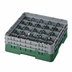 Thumbnail image #2 for Cambro Camrack Full-Size 25-Compartment Glass Rack with 2 Extenders, Sherwood Green