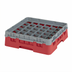 Thumbnail image #2 for Cambro Camrack® Full Size 36-Compartment Glass Rack with Soft Gray Extender, Red