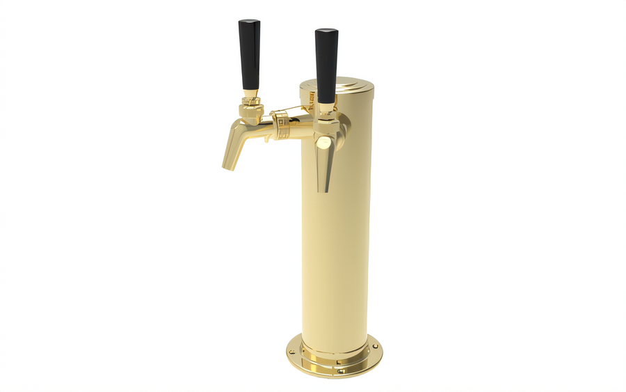 Product image #1 for Perlick 2-Faucet Air-Cooled Brass Draft Beer Tower