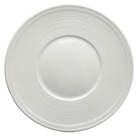 Winco Ardesia 9-Inch Round Wide Rim Porcelain Dinner Plate
