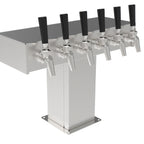 Thumbnail image #1 for Perlick Corporation 4006-6B 6-Faucet Countertop Glycol-Cooled Tee Draft Beer Tower, Stainless Steel