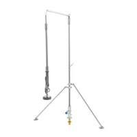 T&S Brass EasyInstall Deck-Mount Single-Hole Pre-Rinse Unit with 32-Inch Riser, 18-Inch Swivel Arm, and 20-Inch Hose