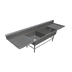 Thumbnail image #1 for John Boos Pro-Bowl 3-Compartment Platter Sink with Left and Right Drainboards, 12-Inch Deep Bowls, 14-Gauge Stainless Steel