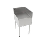 Thumbnail image #1 for Perlick Corporation Top Shelf TS90RIC Freestanding Underbar Right Inside Corner Drainboard, Stainless Steel, Glass Rack Inserts, 6-Inch Backsplash