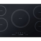Thumbnail image #1 for Summit Commercial SINC5B36B 36-Inch Five-Zone Drop-In Induction Cooktop, 208-240V, Black Glass, Digital Touch Controls