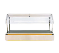Vollrath Classic Economy Double-Sided Buffet Breath Guard for 60-Inch 4-Series Signature Server, Stainless Steel Uprights, Clear Acrylic Panels