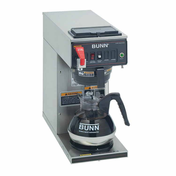 Product image #1 for BUNN CWTF15-1 Automatic Fill Commercial Drip Coffee Brewer with 1 Lower Warmer, 3.8 GPH, 120V