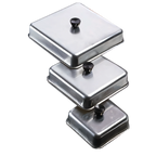 Thumbnail image #1 for American Metalcraft BASQ1020 Square Aluminum Basting Cover, 10" x 10" x 2" H Case of 12