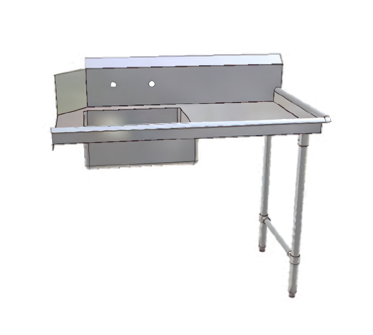 Product image #1 for John Boos JDTS-20-60R-X 60-Inch Soiled Straight Dish Table, Right-to-Left, with 20 x 20 Pre-Rinse Sink