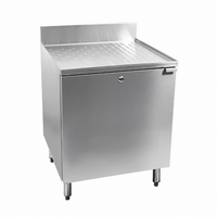 CHOICE 42-Inch Stainless Steel Underbar Drainboard Cabinet Base with 2 Hinged Doors