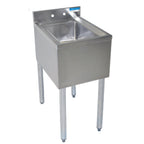 Thumbnail image #1 for BK Resources UB4-18-1014HS12-P-G Single-Bowl Underbar Dump Sink with Lead-Free Faucet, 12"W x 18"D x 32-1/2"H, Stainless Steel