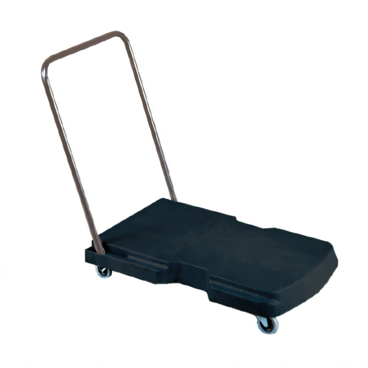 Product image #1 for Triple Trolley Utility Duty Plastic Platform Truck with Non-Skid Deck, 250 lb Capacity, Black