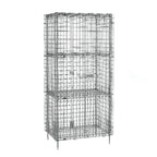 Thumbnail image #1 for Metro Super Erecta SEC53C-2SE Stationary Chrome-Plated Wire Security Cage, 38-1/2"W x 27-1/4"D x 66-13/16"H, 2 Shelves