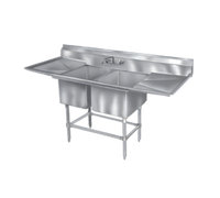 Eagle Group Spec-Master FN Series Coved Corner Two-Compartment Sink with Right-Hand 30-Inch Drainboard
