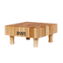 Thumbnail image #1 for John Boos Gift Collection Square End Grain Hard Rock Maple Cutting Board with Wooden Legs, 12 x 12 x 3 Inches