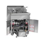 Thumbnail image #1 for Imperial (Middleby) IFSSP675C Gas Tube-Fired Fryer/Filter System, 6-Battery, 75 lb Each, Computer Controls, Stainless Steel