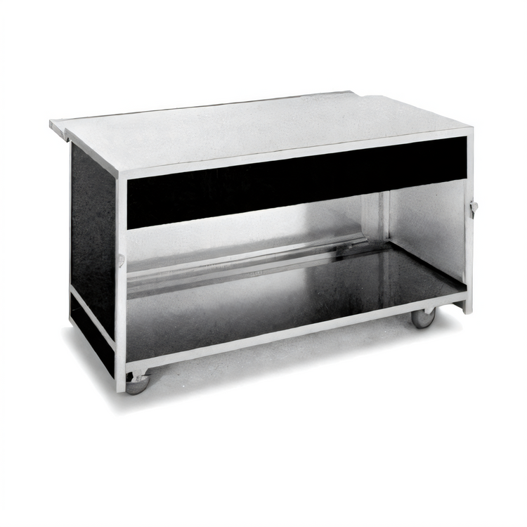 Product image #1 for Atlas Metal BLU-6 91-1/4 Inch Mobile Utility Unit Serving Counter with Solid Stainless Steel Top
