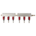 Thumbnail image #1 for Micro Matic 6-Way Gas Distributor Manifold with Shut-Off, 45° One-Piece Aluminum Construction